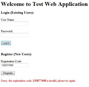 test app login